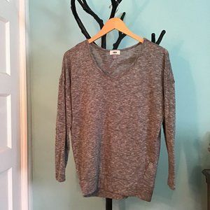 Heather Grey V-Neck Sweater